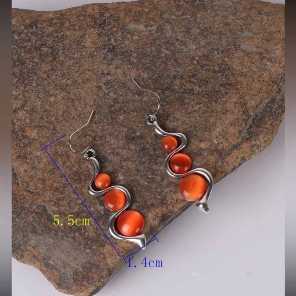 Stone Decor Drop Earrings
